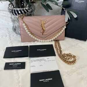 AUTHENTIC ✨ YSL Cassandra Long Wallet /Crossbody/ Small Bag